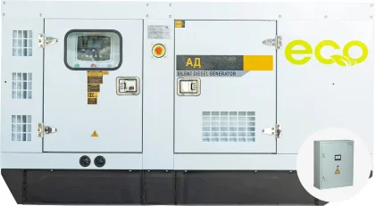 Дизельный генератор EcoPower АД40-T400eco в кожухе с двигателем Ricardo с АВР