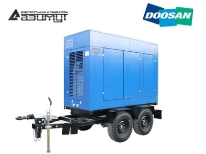 Дизельный генератор ЭД-100-Т400-1РПМ17 с двигателем DOOSAN (на шасси)