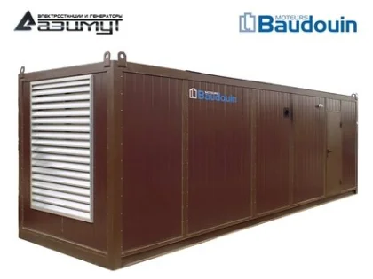Дизельный генератор АД-1000С-Т400-1РНМ9 с двигателем BAUDOUIN (в контейнере)