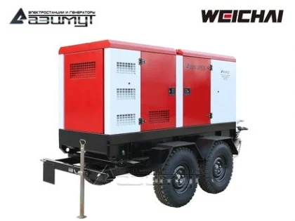 Дизельный генератор ЭД-108-Т400-1РКМ7 с двигателем Weichai (на шасси)