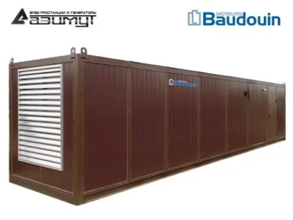 Дизельный генератор АД-1500С-Т400-2РНМ9 с двигателем BAUDOUIN (в контейнере, с АВР)