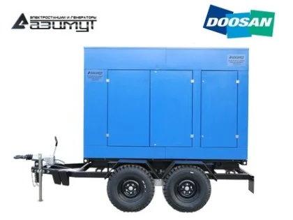 Дизельный генератор ЭД-160-Т400-1РПМ17 с двигателем DOOSAN (на шасси)