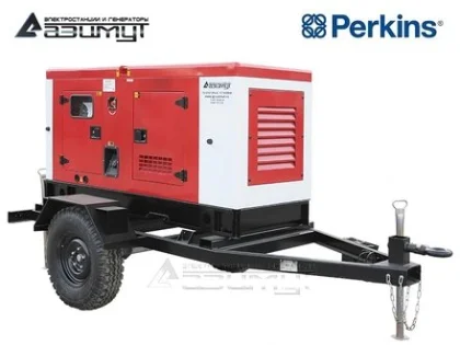 Дизельный генератор ЭД-40-Т400-2РКМ18 с двигателем PERKINS (на шасси, с АВР)